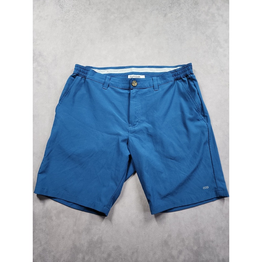 33,000ft Shorts Mens L Blue Hiking Outdoor Lightweight Stretch Elastic Waist